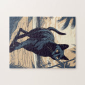 Puzzle Bombay-Cat sur une plage tropicale au coucher du s (Horizontal)
