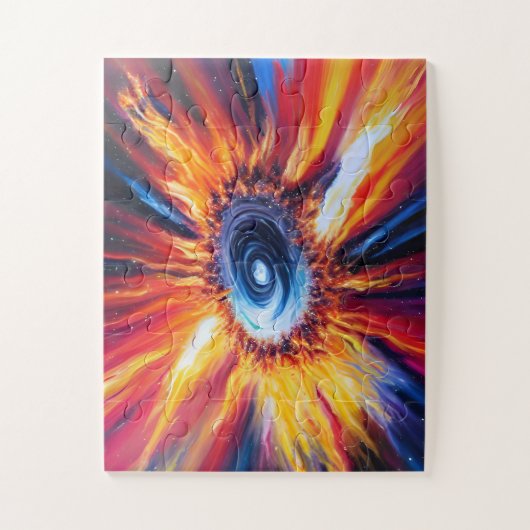 Puzzle Bombe rétro dans l'espace intérieur Voie Lactée (Vertical)