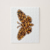 Puzzle Bombyx Mori Silk Moth Cycle de vie Silhouette (Vertical)