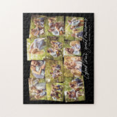 Puzzle Bon temps grands souvenirs 12 photo collage noir (Vertical)