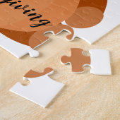 Puzzle Bon thanksgiving mignon Ours Teddy Citrouille Feui (Côté)