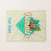 Puzzle Bonaire Caraïbes vacances rétro île vintage (Horizontal)