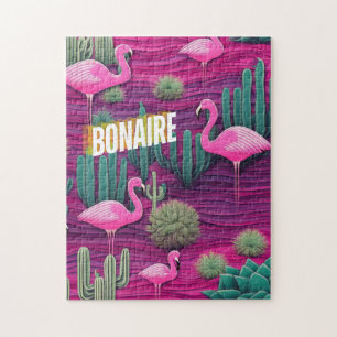 Puzzle Bonaire dans le paradis des vacances rose