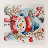 Puzzle bonhomme de neige de Noël (Horizontal)