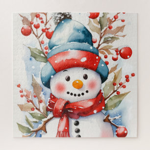 Puzzle bonhomme de neige de Noël