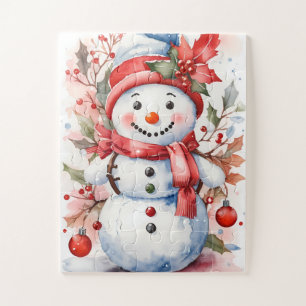 Puzzle bonhomme de neige de Noël