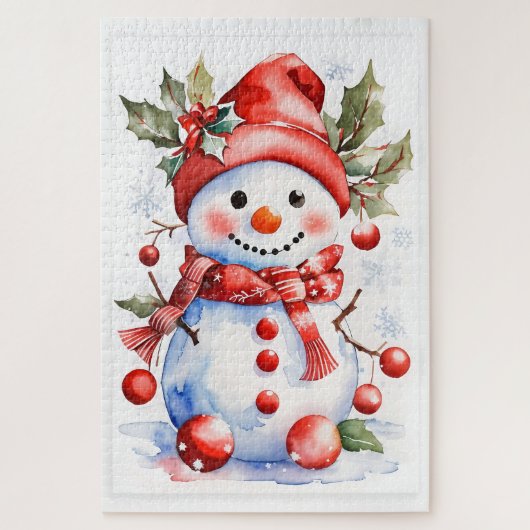 Puzzle bonhomme de neige de Noël (Vertical)