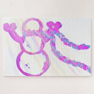 Puzzle Bonhomme de neige fantaisiste
