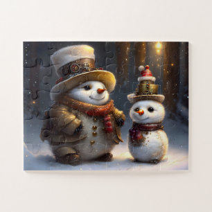 Puzzle Bonhommes de neige mignons