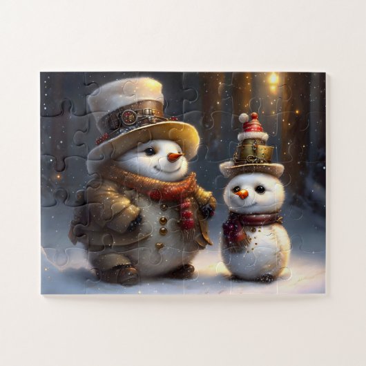 Puzzle Bonhommes de neige mignons (Horizontal)