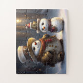 Puzzle Bonhommes de neige mignons (Vertical)