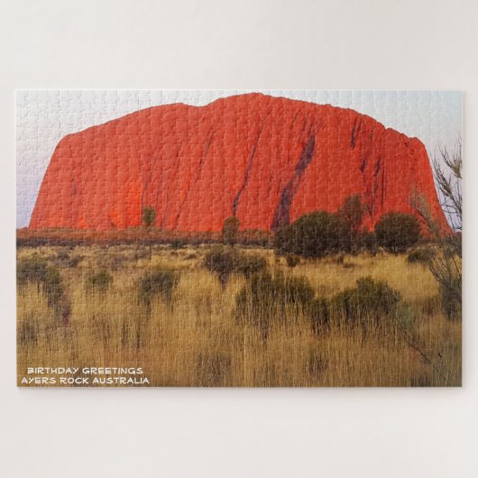 Puzzle Bonjour Anniversaire Ayers Rock Australie (Horizontal)