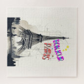 Puzzle Bonjour Paris coloré (Horizontal)