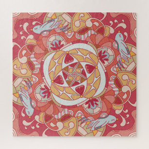 Puzzle Bonjour Printemps : Joyeux Jardin Botanique Rose