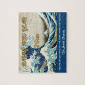 Puzzle Bonne année avec la grande vague d'Hokusai (Vertical)
