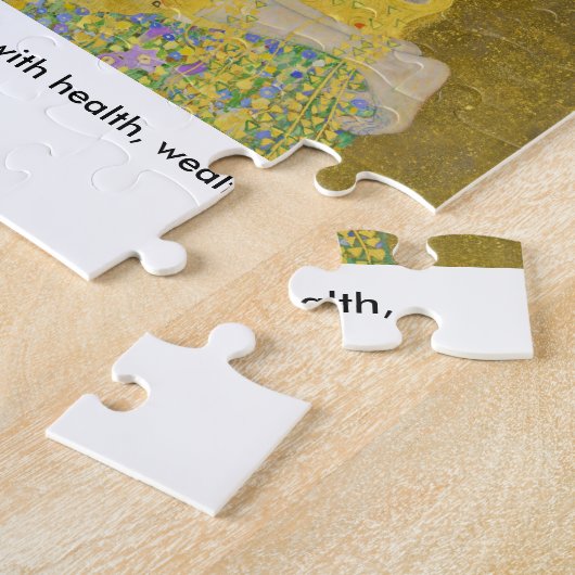 Puzzle Bonne année avec "Le baiser" de Gustav Klimt (Côté)