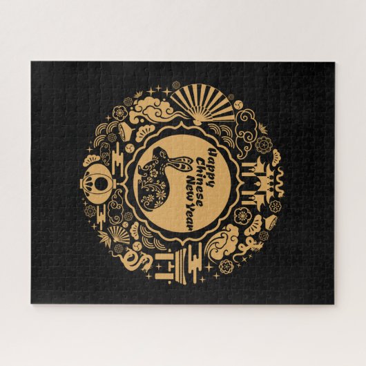 Puzzle Bonne année chinoise du lapin 2023 (Horizontal)