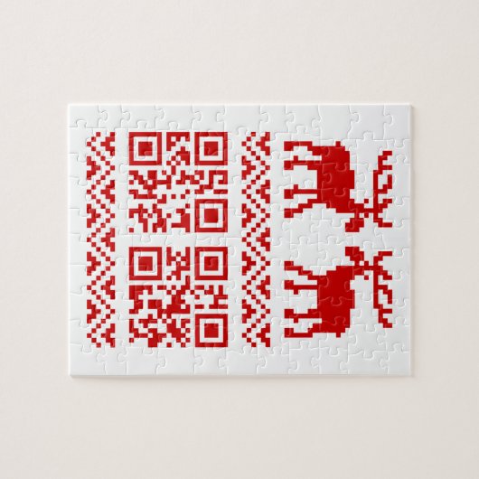 Puzzle Bonne année laide de code du chandail QR de Noël ! (Horizontal)