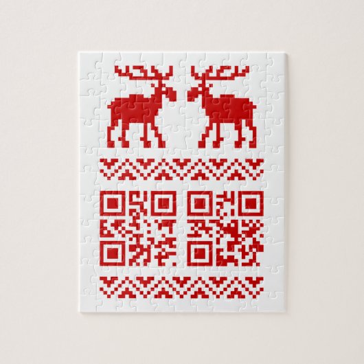 Puzzle Bonne année laide de code du chandail QR de Noël ! (Vertical)