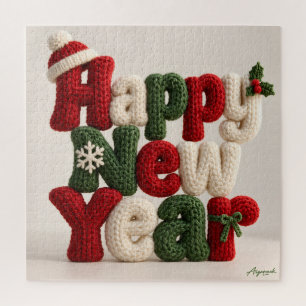 Puzzle Bonne Année Laine Tricotée