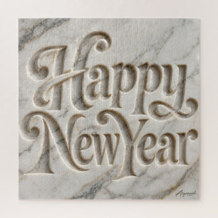 Puzzle Bonne Année Marbre Gravé