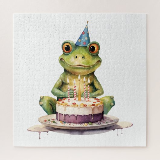 Puzzle Bonne Anniversaire Funny grenouille (Vertical)