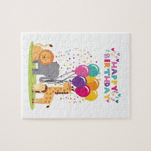 Puzzle Bonne conception d'anniversaire (Horizontal)