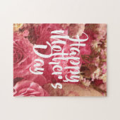 Puzzle Bonne fête des mères Roses du coeur (Horizontal)
