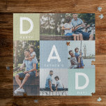 Puzzle Bonne Fête des pères Papa Modern Multi Photo Grid<br><div class="desc">Envoyez un beau puzzle personnalisé à votre père qu'il chérira pour toujours. Puzzle de collage photo personnalisé pour afficher vos propres photos de famille et souvenirs spéciaux. Notre design comprend un design simple de 4 photos collage grille avec des lettres "papa" affichées dans la conception de la grille ainsi que...</div>