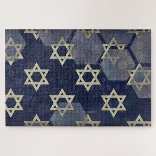 Puzzle Bonne Hanoukka Star de David menorah Dreidel Slipp (Horizontal)