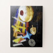 Puzzle Bonne Hanoukka Star de David menorah Dreidel Slipp (Vertical)