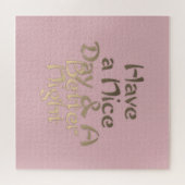 Puzzle Bonne journée et meilleure nuit (Horizontal)