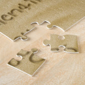 Puzzle "Bonne Saint Valentin" Coeur écrit dans le sable (Côté)