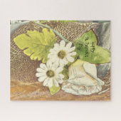 Puzzle Bonne St. Patrick's Day Fleurs blanches tendance I (Horizontal)