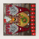 Puzzle Bonnes Fêtes Gnomes Cheminée Noël (Horizontal)