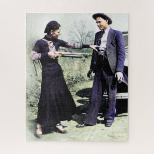 Puzzle Bonnie et Clyde en train de faire des bêtises 1934