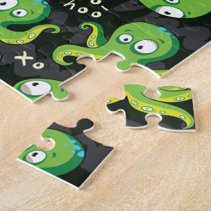 Puzzle Boo Octopus Green Kids Clothing & Décor