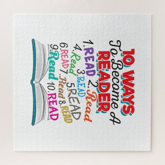 Puzzle Book Lover 10 Ways to Become a Reader (Horizontal)