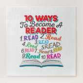 Puzzle Book Lover 10 Ways to Become a Reader (Vertical)
