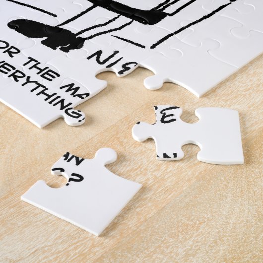 Puzzle Bookshop Customer pose une question au commerçant (Côté)