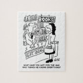 Puzzle Bookshop Customer pose une question au commerçant (Vertical)