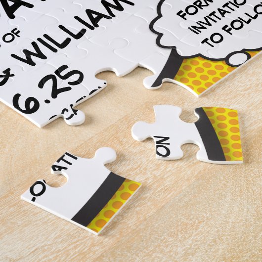 Puzzle BOOM Enregistrer la date Fun Retro Comic Book Pop  (Côté)