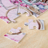 Puzzle Booth de téléphone rose floral (Côté)