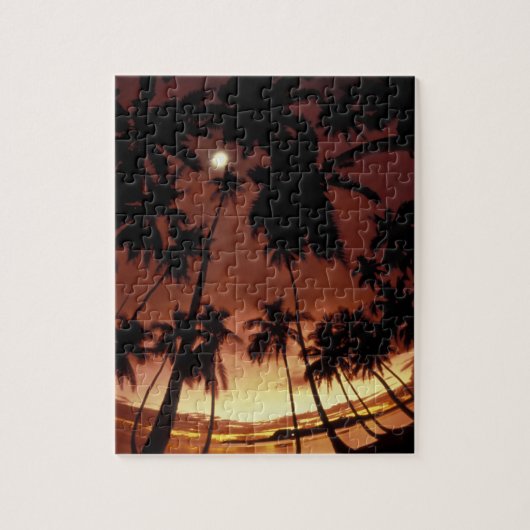 Puzzle Bora Bora, Polynésie française Coucher de soleil à (Vertical)