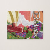 Puzzle Bordeaux France Vin vintage affiche (Horizontal)