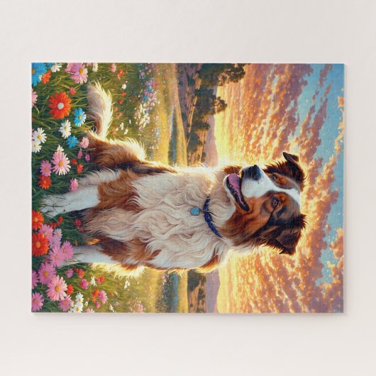 Puzzle Border Collie Dog (Horizontal)