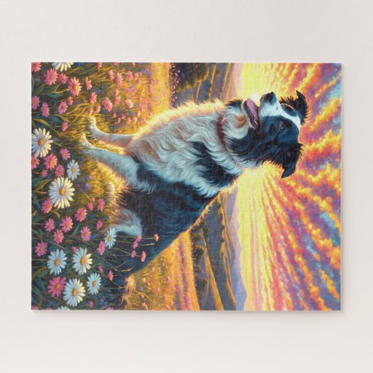 Puzzle Border Collie Dog (Horizontal)