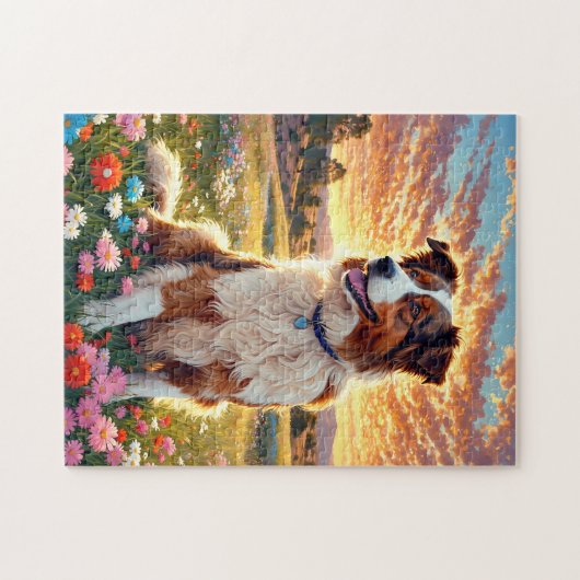 Puzzle Border Collie Dog (Horizontal)