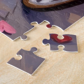 Puzzle Border Collie Dog Valentine's Day (Côté)