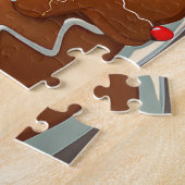 Puzzle Border Collie Fait des Gâteaux pour les Fêtes : No (Côté)
